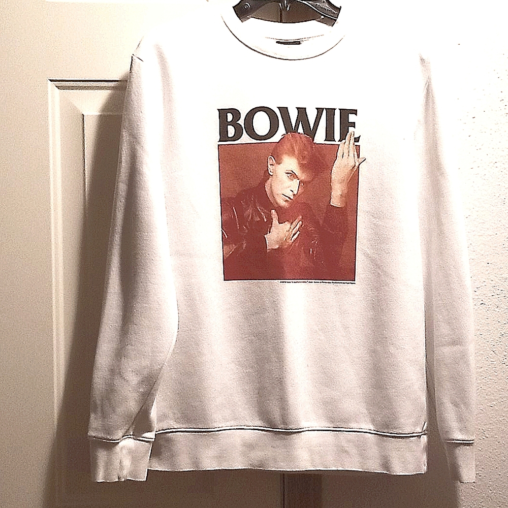 H&M WHITE BOWIE SWEATSHIRT